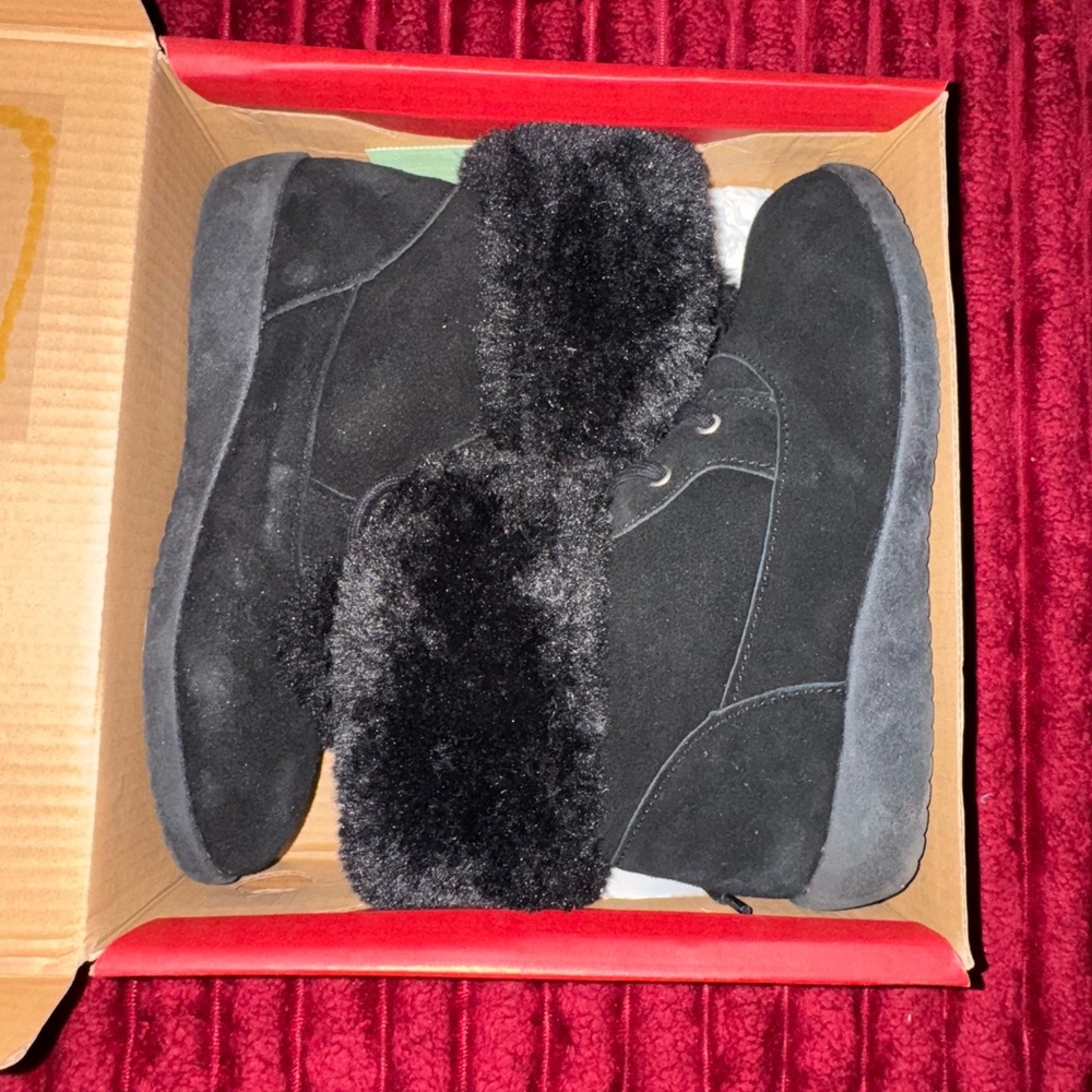 Black Fur-Lined Boots